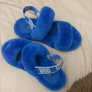 Ugg shoe | Ugg oh yeah plush soft cobalt blue slip on’s